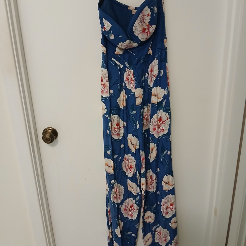 Floral Strapless Romper M